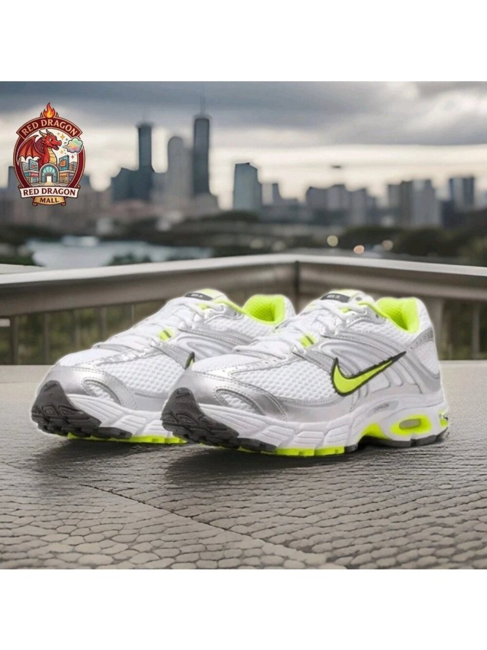 Nike Air Max Moto 2K White Cyber Metallic Silver HQ2056-105 - Women's Size 11